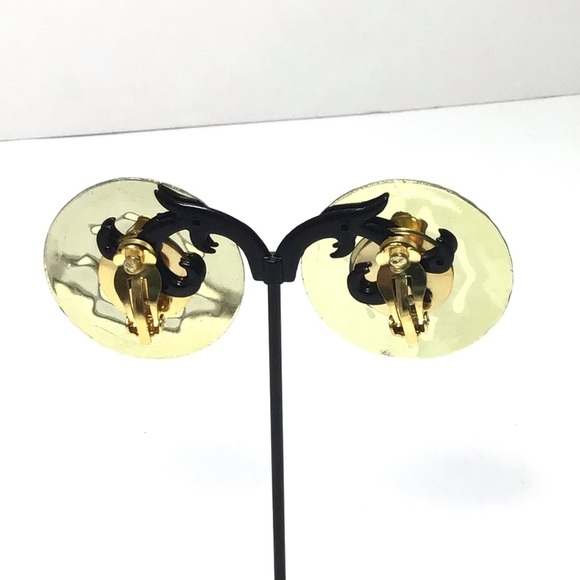 (2) Pairs Chunky Dangle Statement Clip-On Earrings - Picture 4 of 9